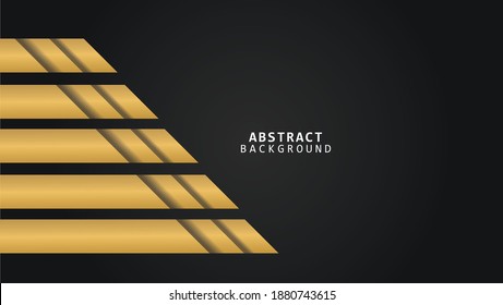 Luxury black background and gold light with abstract color modern technology 