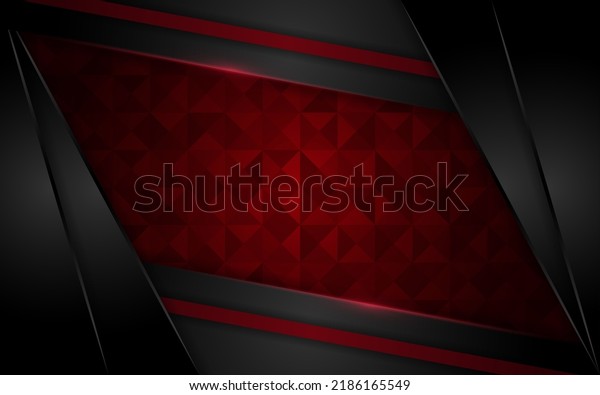 Luxury Black Background Red Lines Combinations Stock Vector (Royalty ...