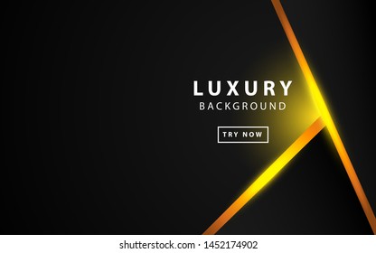 Luxury black background,Modern gold and black line background