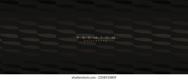 Luxury black banners. Modern abstract pattern, dark shaded tone. Seamless circular shapes. Vectorial llustration for vip card, elegant cover, business, formal event invitation.