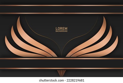 Luxuriöser schwarzer und bronzener Hintergrund. Vektorgrafik