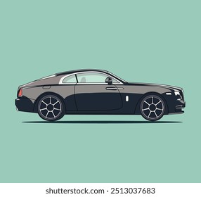 Ilustración vectorial de coche negro de lujo