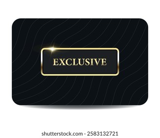 Luxury black card with gold VIP label, VIP certificates and tags with shiny gold wreath on black badges. Vector luxury illustration	