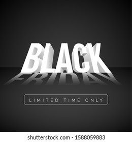 Luxury black friday poster with text - Vector