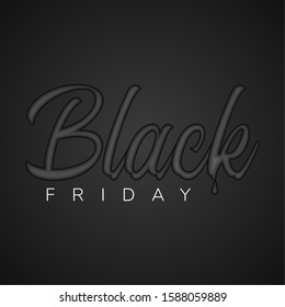 Luxury black friday poster with text - Vector