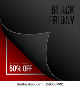 Luxury black friday poster with text - Vector