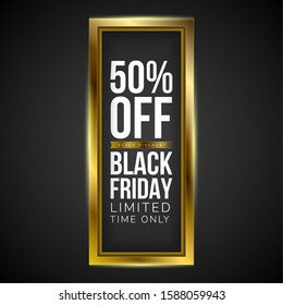 Luxury black friday poster - Vector illustration design