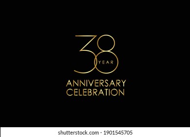 19 Years Anniversary Logo Golden Colored Stock Vector (Royalty Free ...