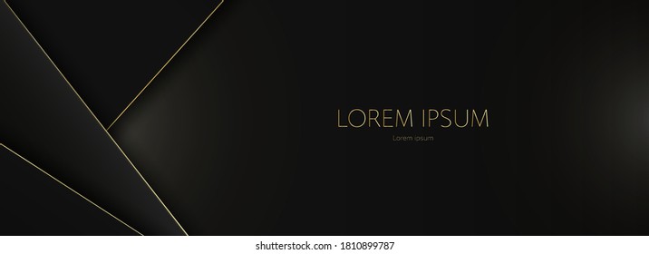 Luxury black and gold abstract background vector illustration