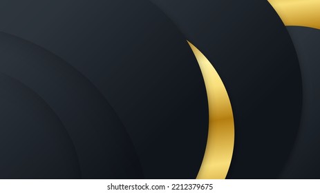 Fondo abstracto de oro y negro de lujo