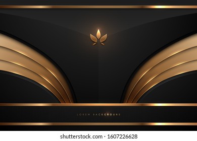 Luxury black and gold background