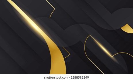 Luxury black and gold background