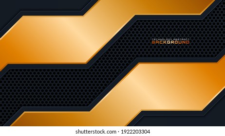 Luxury black and gold background with 3d style. Graphic design element. Elegant decoration