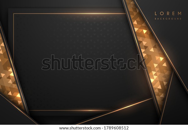Luxury black and gold\
background