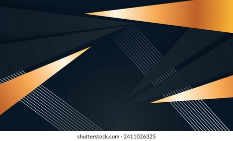 Luxury black and gold background. Black bronze stripes on dark perforated background