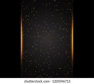 Luxury black and gold background. Design for presentation, concert, show. Vector illustration