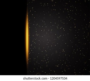 Luxury black and gold background. Design for presentation, concert, show. Vector illustration
