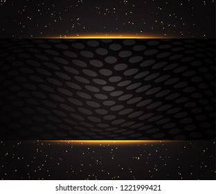 Luxury black and gold background. Design for presentation, concert, show. Vector illustration