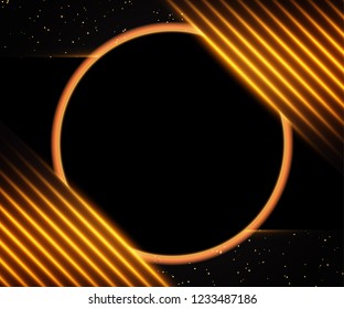 Luxury black and gold background. Design for presentation, concert, show. Vector illustration