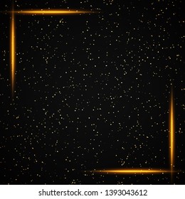 Luxury black and gold background. Design for presentation, concert, show. Vector illustration