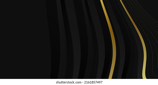 Diseño vectorial de fondo de oro negro de lujo