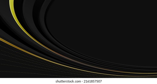 Diseño vectorial de fondo de oro negro de lujo