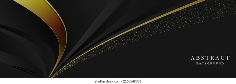 Luxury black gold background vector