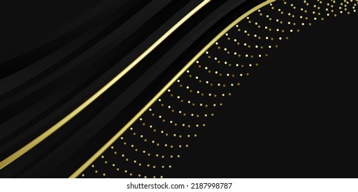 Luxury black gold background vector design