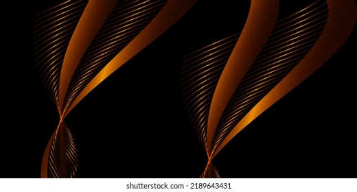 Diseño vectorial de fondo de oro negro de lujo