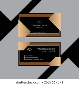 Luxury Black Gold Business Card Design