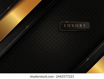 Luxury Black Gold Geometric Pattern Background Design Elegant HD Wallpaper Graphics, Web Templates Cover Design.