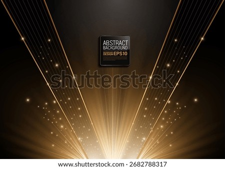 Luxury black gold gradient background with golden light and diagonal line, abstract template for website banners, premium marketing, elegant presentation slides, not AI generated