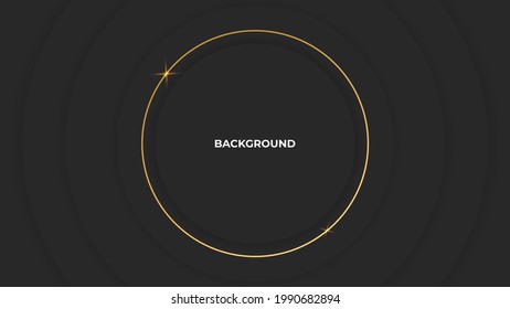 Luxury Black and Gold Line Background, Geometric Concept with Modern Style For Element, Wallpaper, Banner, Web, Page Layout, and etc. eps 10 Editable