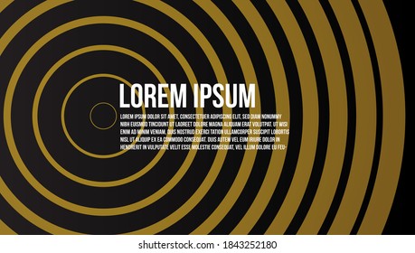 ilustración vectorial de fondo simple en negro y oro de lujo con texto adecuado para banners o papel tapizado