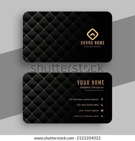 luxury black and golden business card design