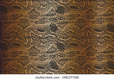 Luxury black  golden metal gradient background with distressed crocodile, snake, alligator skin leather texture. Vector illustration