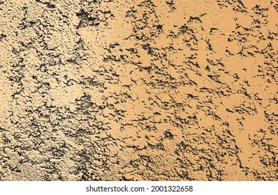Luxury black, golden metal gradient background with distressed cracked concrete texture. Vector illustration
