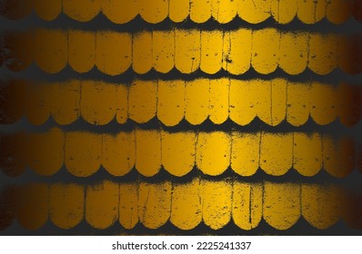 Luxury black golden metal gradient background with distressed mosaic, tile, paving stones texture. Vector illustration