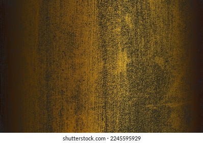Luxury black golden metal gradient background with distressed cracked concrete texture. Vector illustration