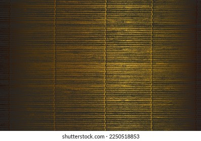 Arrière-plan noir et doré, dégradé de luxe, avec texture de vigne en osier en décrépitude. Illustration vectorielle