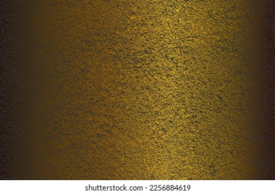 Luxury black golden metal gradient background with distressed cracked concrete texture. Vector illustration