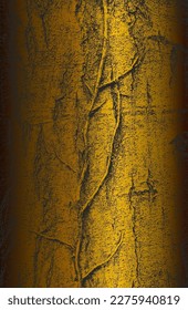 Luxury black golden metal gradient background with distressed wooden parquet texture. Vector illustration