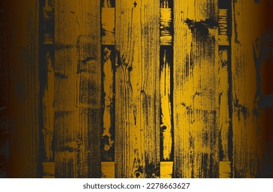 Luxury black golden metal gradient background with distressed wooden parquet texture. Vector illustration