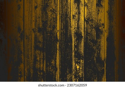 Luxury black golden metal gradient background with distressed wooden parquet texture. Vector illustration