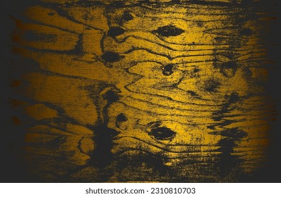 Luxury black golden metal gradient background with distressed wooden parquet texture. Vector illustration