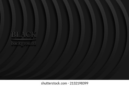 Luxury black gradient Background with striped wavy texture abstract style. Vip card. Vector Illustration about modern template design for strong feeling and technology and futurism template