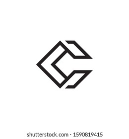 Luxury black letter C logo design with line style for personal identity and business name