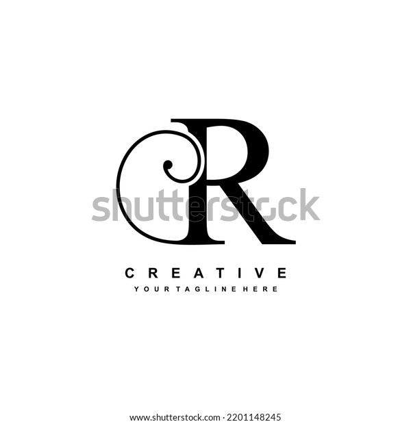 Luxury Black Letter R Logo Design Stock Vector Royalty Free Shutterstock