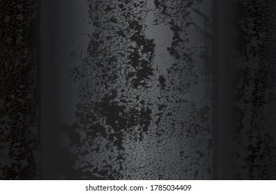 Fondo de gradiente de metal negro de lujo con textura de placa metálica en peligro. Ilustración del vector