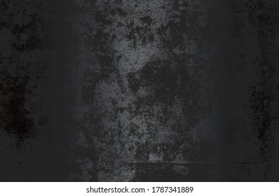 Fondo de gradiente de metal negro de lujo con textura de hormigón craqueado con angustia. Ilustración del vector